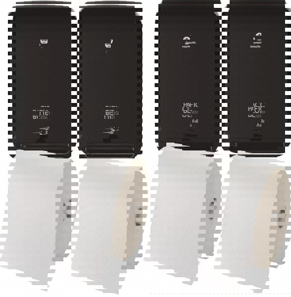 Paper Towel & Dispenser Set with 2 Dispensers & 2 Cases of (6) Rolls per Case of 1-Ply Brown Paper Towels